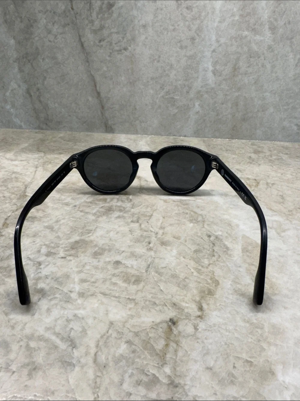 Burberry Black Round Men’s Sunglasses